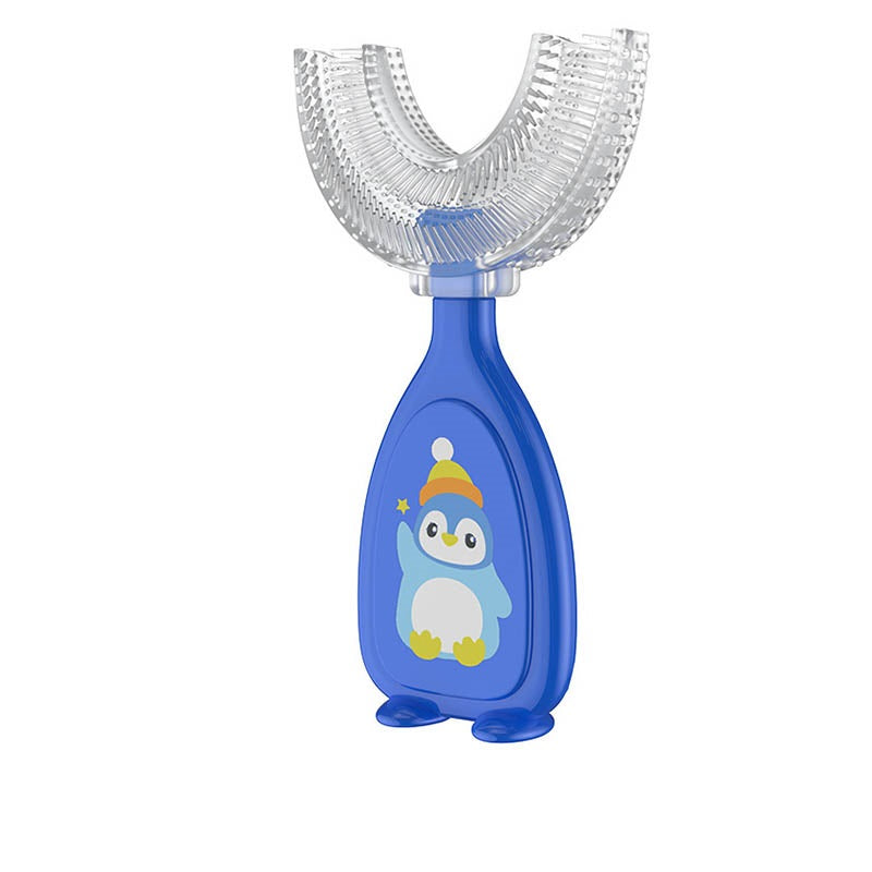 Escova de dente infantil formato u 360 graus